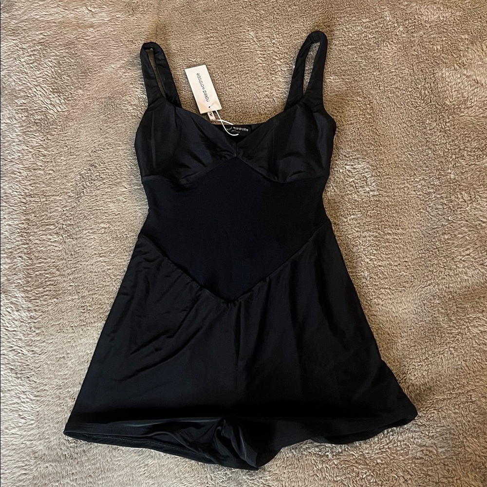 naked wardrobe Black Slip Romper